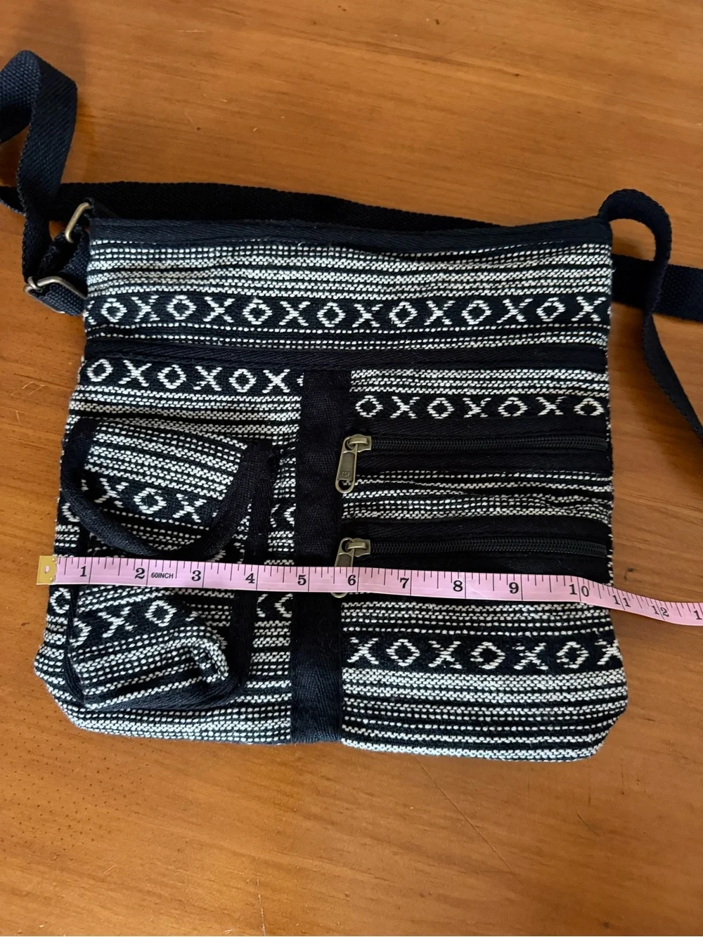 Black & White Crossbody Bag - Casual Everyday Bag